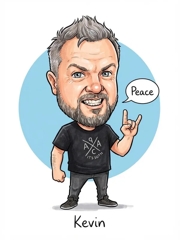 Skizze mit Gruß Peace