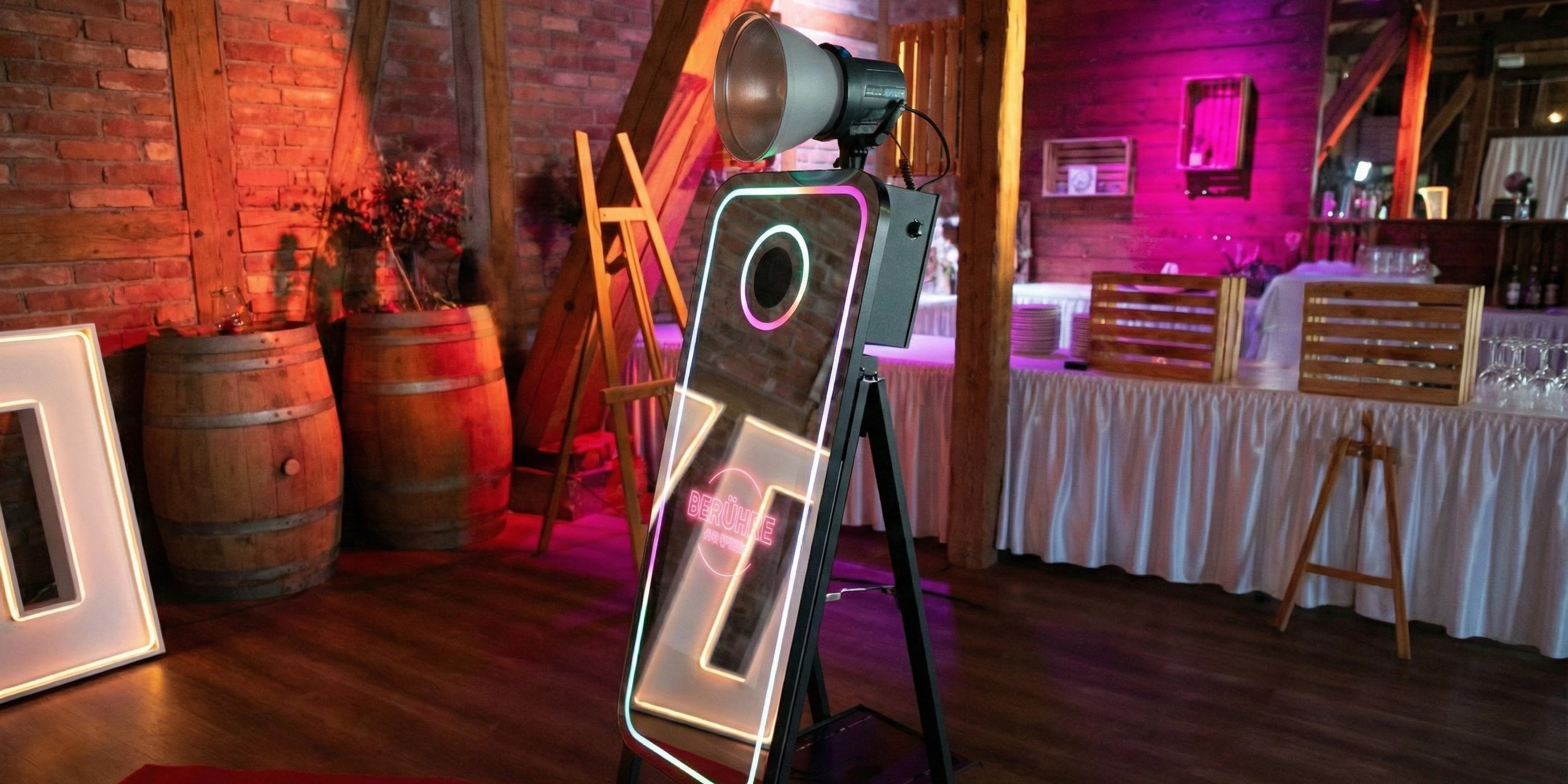 Fotobox Spiegel - LED-Spiegel für Events